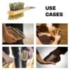 Horse Hoof Pick with Brush Equestrian Pony Stiff Wire Brushes Handle Stable Tool Horse & Petcare Free Shipping 35