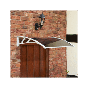 1m White Door Canopy – Sun & Rain Protection, Easy Install, W100x60cm Garden Free Shipping 5
