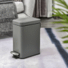 5L Steel Step Trash Can with Quiet-Closed Lid & Removable Inner Bucket Home & Garden Free Shipping 23