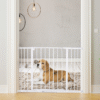 Adjustable Pressure-Fit Dog Gate for Stairs & Doorways 76-107cm White