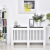 Homcom painted slatted mdf radiator cover 152x19x81cm with shelf – home diy accessory uk lifestyle & decor free shipping 23
