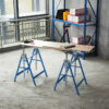 Two Steel Adjustable Saw Horses, Telescopic Folding Builder’s Trestles DIY & Tools Free Shipping 23