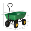 75L Heavy-Duty 4-Wheel Garden Cart Wheelbarrow with Tipping & EVA Handle Garden Free Shipping 25