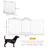 Pet Safety Gate 3-Panel Playpen, Foldable Metal Fence, Walk-Through Door White