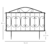 Decorative 4-Piece Metal Garden Fence Border Edging with Interlocking Panels Garden Free Shipping 25