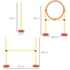 Portable Pet Agility Training Set: Jump Poles, Ring, Turnstile, Carry Bag