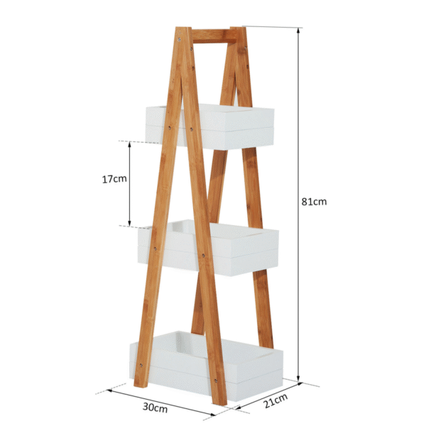 A-Shape Bamboo 3-Tier Bathroom Rack | Natural Wood, Durable & Easy-Clean Home & Garden Free Shipping 9