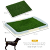 PawHut Indoor Dog Toilet with Artificial Grass, Tray & Grid Panel 63×48.5cm Horse & Petcare Free Shipping 25