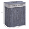 Bamboo Laundry Hamper with Removable Lining Dual-Section Large Home & Garden Free Shipping 25