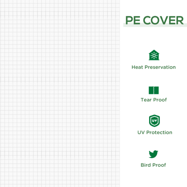 Greenhouse Steel Frame Green Plant Grow Vegetable Flower Zipper Door Cover Garden Free Shipping 9