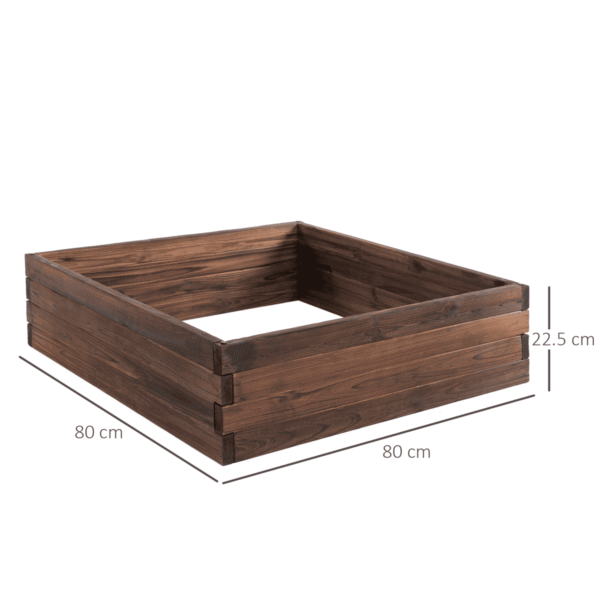 Wooden Raised Garden Bed Planter 80x80x22.5 cm Outdoor Grow Container Garden Free Shipping 9