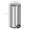 30L Stainless Steel Pedal Bin with Inner Bucket-Black/Silver Home & Garden Free Shipping 25
