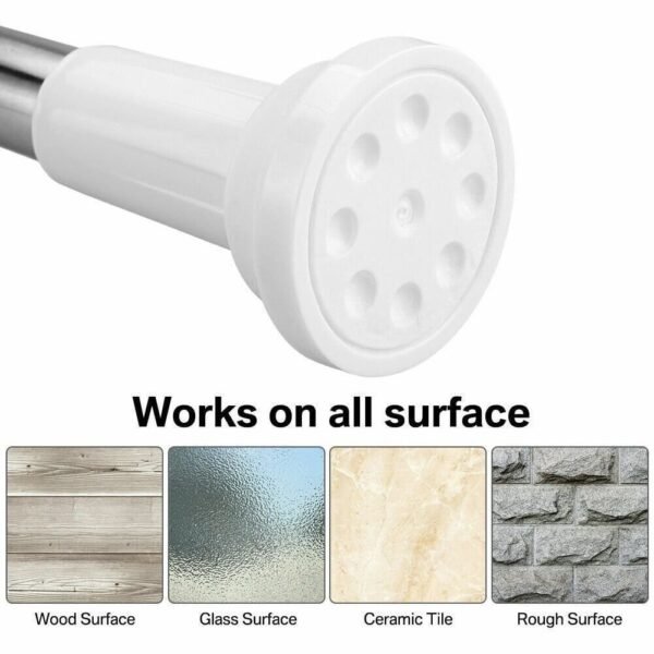 Heavy-Duty Extendable Telescopic Shower Curtain Rod for Bath, Door & Window
