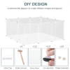 Pet Playpen DIY Small Animal Cage 12 Panels for Bunny Chinchilla Pawhut Horse & Petcare Free Shipping 27