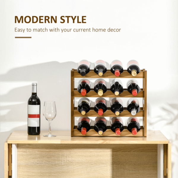 Bamboo Countertop Wine Rack 16-Bottle 4-Tier Display Shelf – Eco-friendly bamboo construction for durability – Holds 16 standard wine bottles securely – Four-tier design maximizes vertical storage – Compact countertop footprint, easy to access – Smooth rounded edges, easy assembly Home & Garden Free Shipping 11