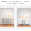 Homcom painted slatted mdf radiator cover 152x19x81cm with shelf – home diy accessory uk lifestyle & decor free shipping 27