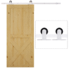 6ft Modern Carbon Steel Sliding Barn Door Track Kit – White (Hardware Only) Home & Garden Free Shipping 27