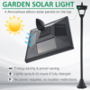 Solar Powered LED Lamp Post IP44 – Garden Path Light, Black Garden Free Shipping 27