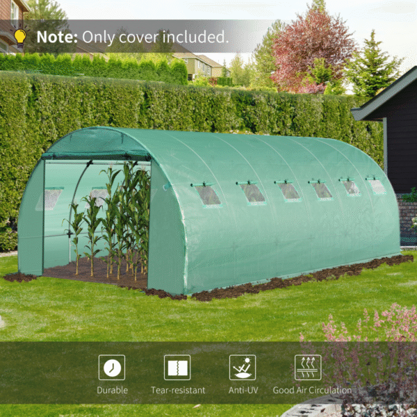 Walk-In Greenhouse Polyethylene Replacement Cover for Winter Garden Garden Free Shipping 11