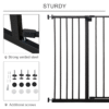 Expandable Pressure-Fit Dog Gate for Stairs & Doorways, 76-107 cm, Black Horse & Petcare Free Shipping 27