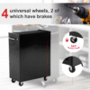 5-Drawer Lockable Steel Tool Storage Cabinet w/ Wheels Handle 2 Keys Black