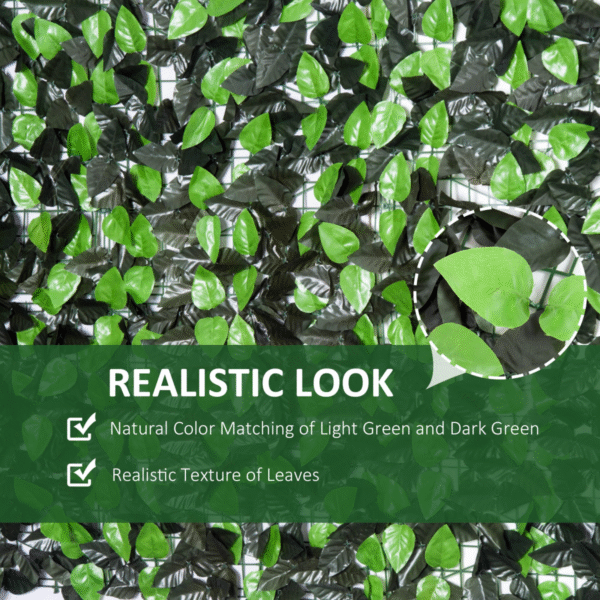 Artificial Leaf Privacy Screen Fence Panel for Garden 3m x 1m – UV Safe Garden Free Shipping 13