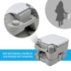 10L Dual-Tank Portable Toilet for Outdoor Camping, Grey HOMCOM