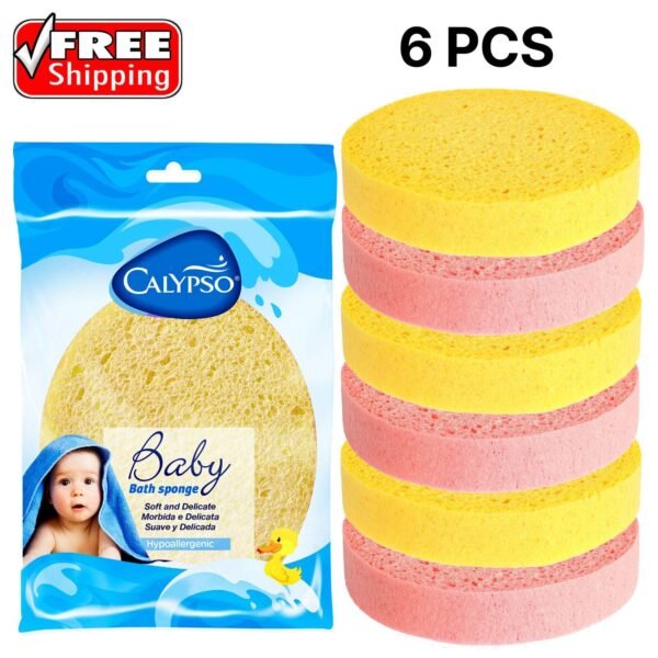 Calypso Baby Bath Sponge Shower Bath Toys Newborn Baby Essentials Pack of 1 and 6 Baby Free Shipping 7