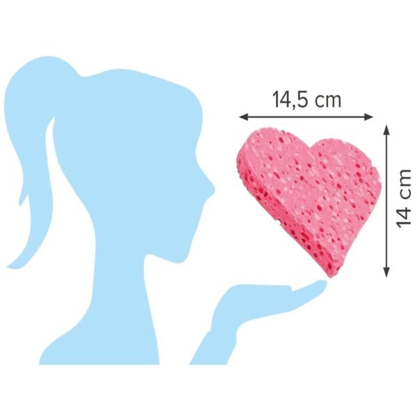 Calypso Bath Sponge Pink Heart Shaped Loofah Body Wash Shower Adult Bath Toy Fun