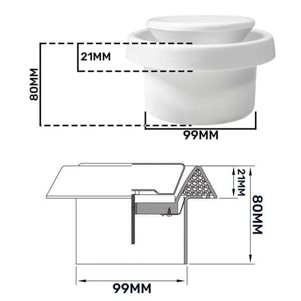 Adjustable Ceiling Air Diffuser Valve Fitting Ventilation Air Supply 100mm White Home & Garden Free Shipping 29