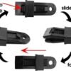 Tarp Clips Slide Type for Tarpaulin Black Plastic for Outdoor Garden Pack of 10 Garden Free Shipping 21