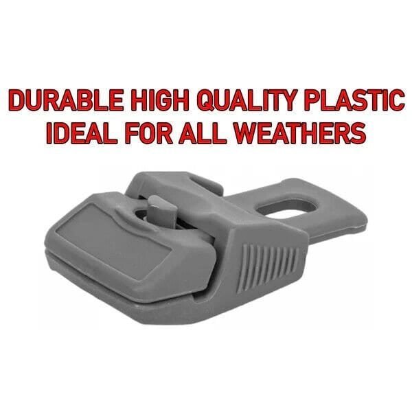 Heavy Duty Reusable Tarpaulin Clips Grey Plastic Reusable Outdoor – Pack of 10 Home & Garden Free Shipping 11