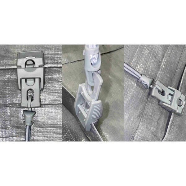 Heavy Duty Reusable Tarpaulin Clips Grey Plastic Reusable Outdoor – Pack of 10 Home & Garden Free Shipping 15