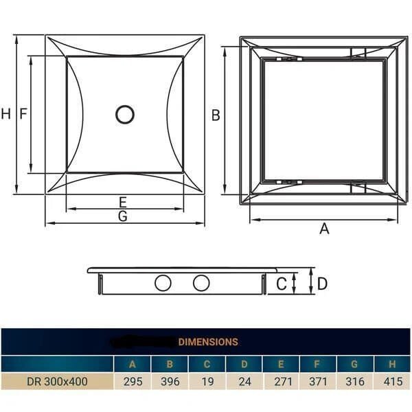 White PP Access Panel Door 300mm x 400mm Wall & Ceiling Inspection Hatch Cover Home & Garden Free Shipping 29