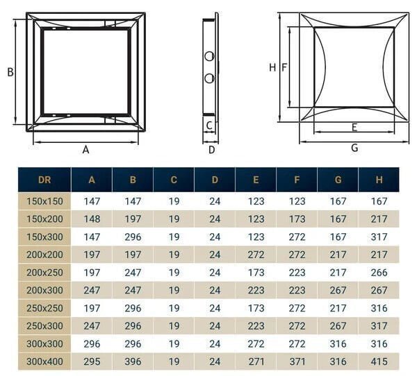 White PP Access Panel Door 300mm x 400mm Wall & Ceiling Inspection Hatch Cover Home & Garden Free Shipping 31