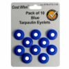 Tarpaulin Eyelets Blue Plastic DIY Self Sealing Grommets Double Sided Pack of 10 Home & Garden Free Shipping 19