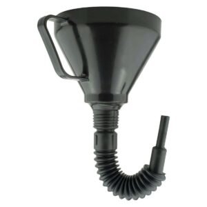Heavy Duty Flexible Funnel Black With Flexi Extendable Spout Oil Petrol Diesel