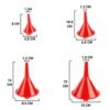 4 Pieces Multi-Function Funnel Set Red Plastic 5 cm, 8 cm, 10 cm, 12 cm Durable Car & Caravan Free Shipping 37