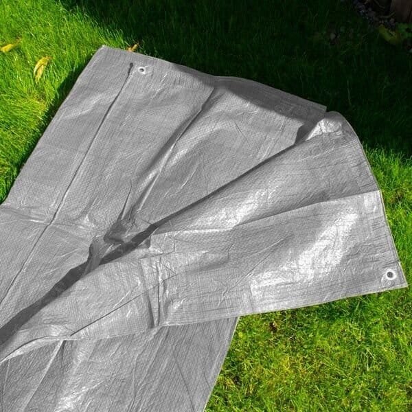 Heavy-Duty S-Grade Tarpaulin Cover with Accessory Kit – 50 GSM Waterproof Ground Sheet, Ropes & Bungee Cords DIY & Tools Free Shipping 15