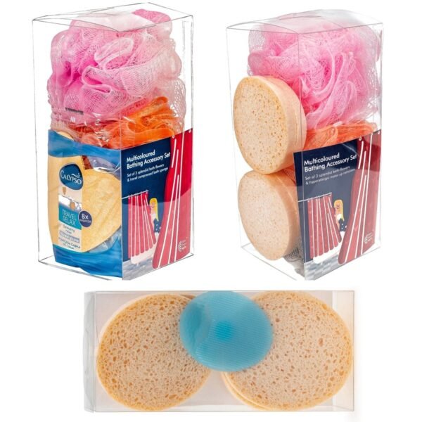 Facial & Body Care Set – Makeup Pads Bath Sponges Loofah Face Brush in Gift Box Beauty Free Shipping 7