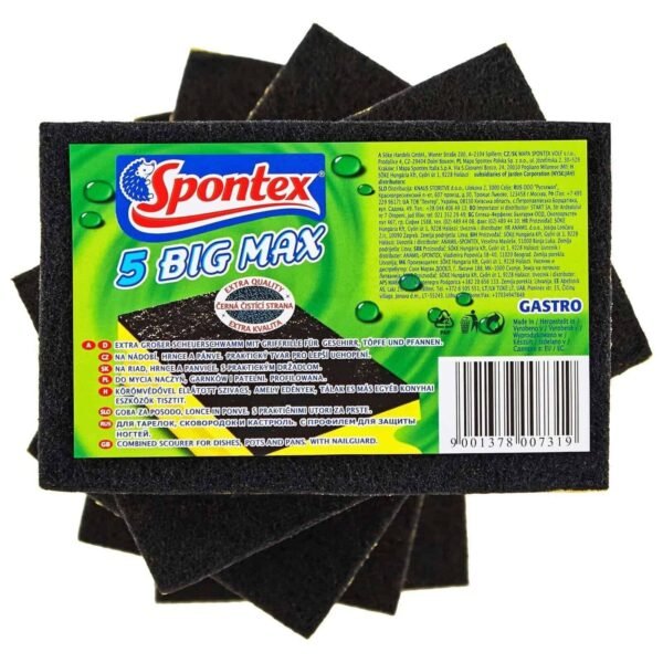 Spontex Washing Up Sponge Scourer Non Scratch Scouring Pads Catering Pack of 5