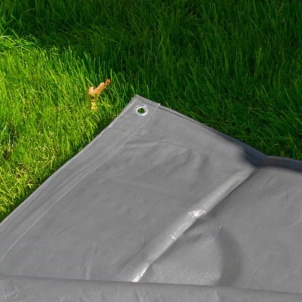 Grey L-Grade Waterproof Multipurpose Heavy-Duty Camping Tarpaulin Size 2m x 4m Garden Free Shipping 7