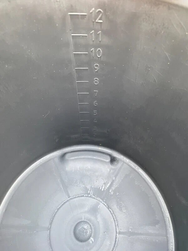 Heavy Duty Black PP Bucket with Carry Handle | Litre Measurement Scale Embossed Inside| Various Sizes 20 16 12 litres