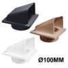 100mm Graphite External Hooded Wall Air Vent Duct Cover Gravity Flap Cowl Grille Home & Garden Free Shipping 11