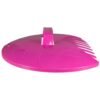 Garden Cleaning Scoops Hand Held Leaf Grabber Pink Plastic Teeth Rake Design