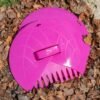 Garden Cleaning Scoops Hand Held Leaf Grabber Pink Plastic Teeth Rake Design