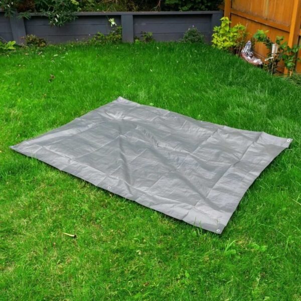 Grey S-Grade Waterproof Heavy-Duty Multipurpose Camping Tarpaulin Size 4m x 5m Garden Free Shipping 33