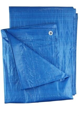 Heavy-Duty Waterproof Tarpaulin - 1m x 1m Blue Camping Tarp, Multipurpose (50 GSM)