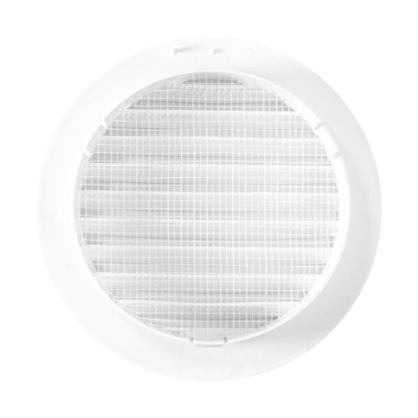 Plastic Louvre Round Air Vent Cover White with Fly Mesh Fly Screen Duct Cover Home & Garden Free Shipping 9