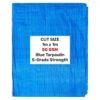 Heavy-Duty Waterproof Tarpaulin – 1m x 1m Blue Camping Tarp, Multipurpose (50 GSM) New Arrivals Free Shipping 47
